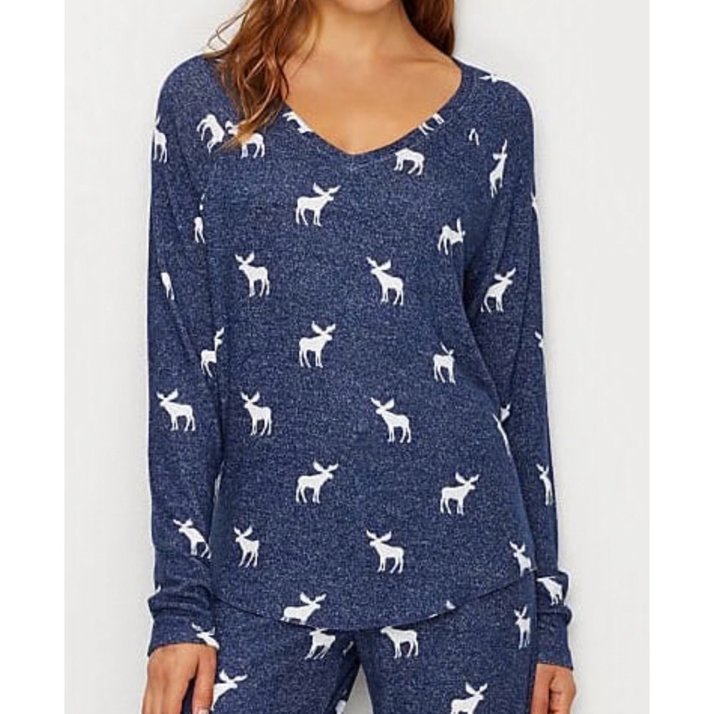 PJ Salvage Winter Escape Pajama Set Small Blue Lounge Set - Picture 7 of 7
